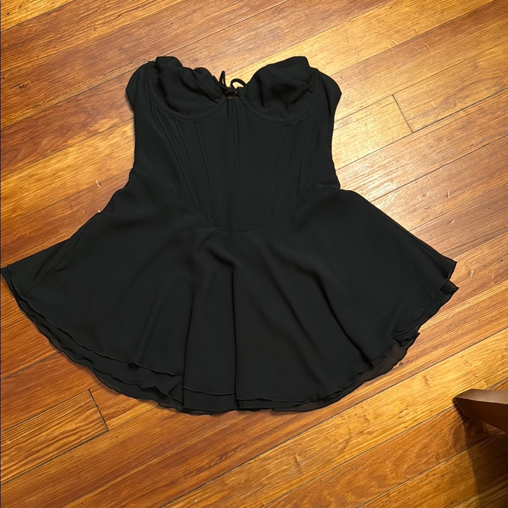 White Fox Boutique Black Strapless Dress